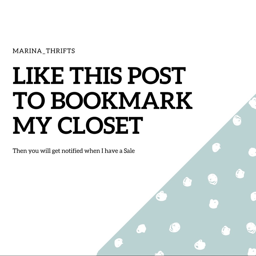 Like this post to be notified when I have a sale!